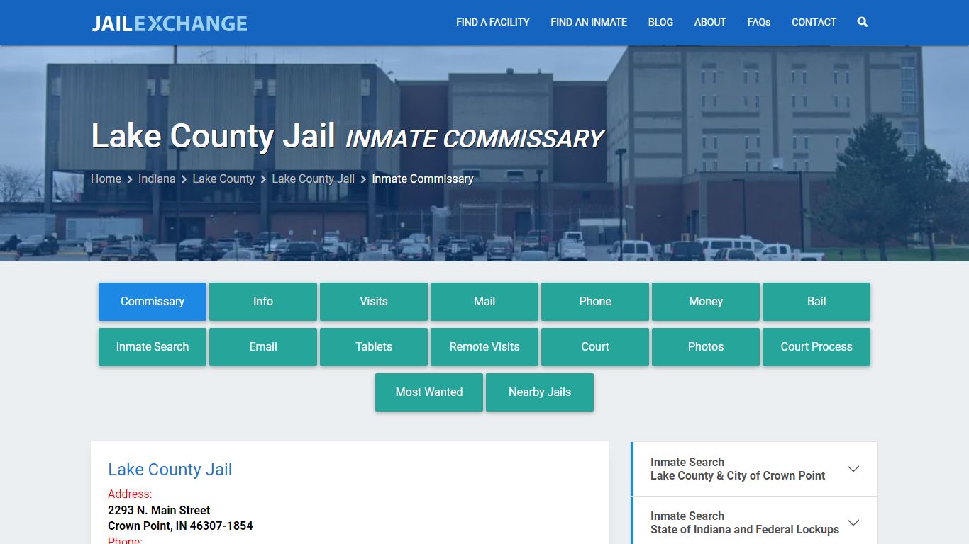 Inmate Commissary, Care Packs - Lake County Jail, IN