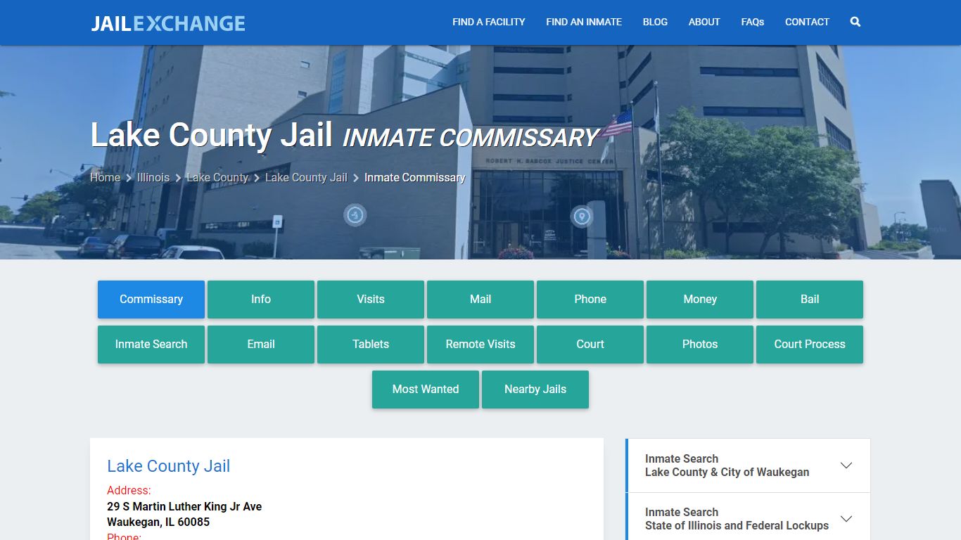 Inmate Commissary, Care Packs - Lake County Jail, IL